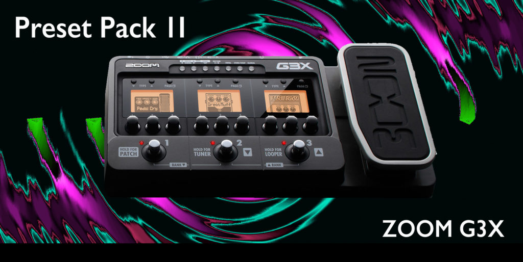 Zoom G3X Preset Packs by Jens Mayer
